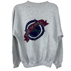 Hard Rock Cafe Washington DC Grey Long Sleeve Graphic Crew Neck Sweatshirt M